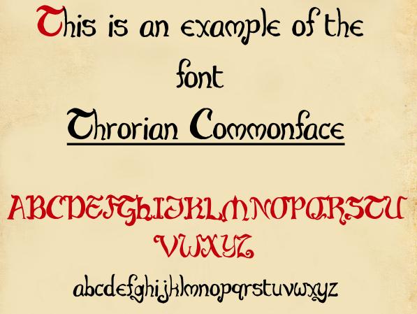 Throrian Commonface font