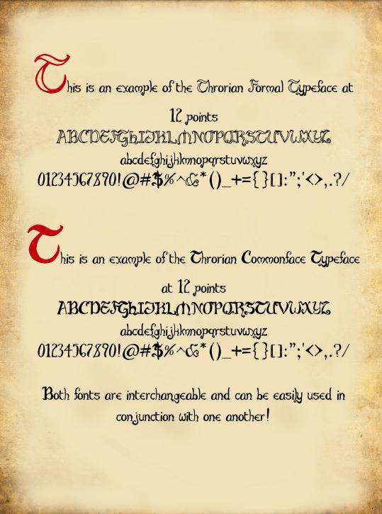 Throrian Formal font