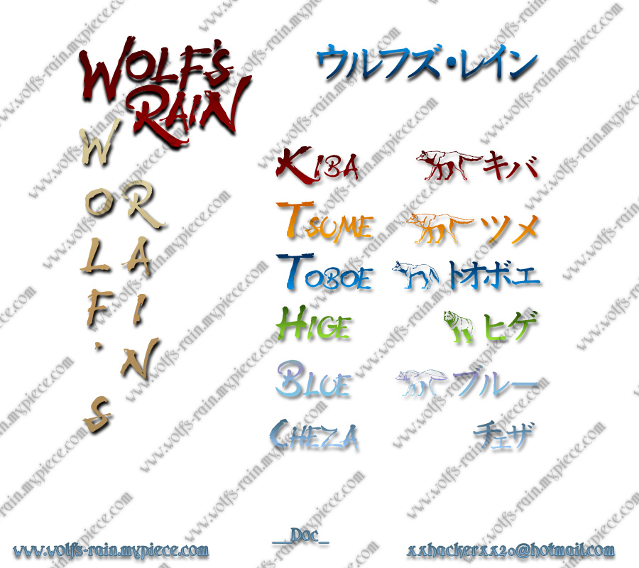 Wolf’s Rain font