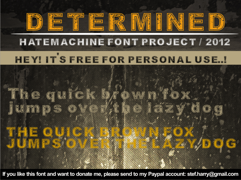 Determined font