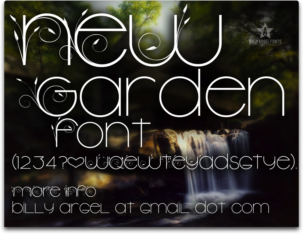 New Garden font