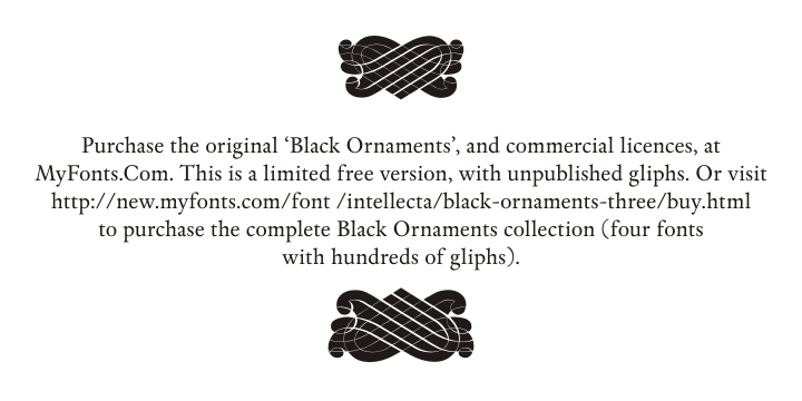 Black Ornaments font