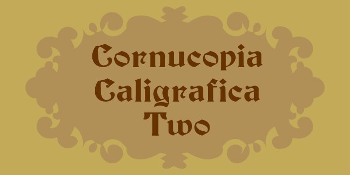 Cornucopia Caligrafica Two font