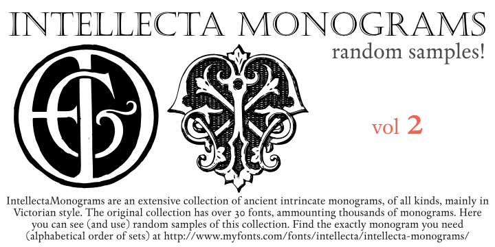 Intellecta Monograms Random Samples Two font