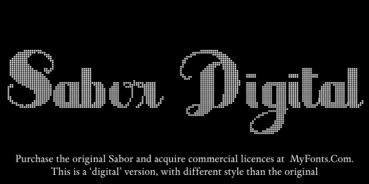 Sabor Digital font