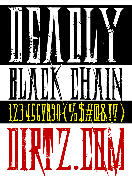 Deadly Black Chain font