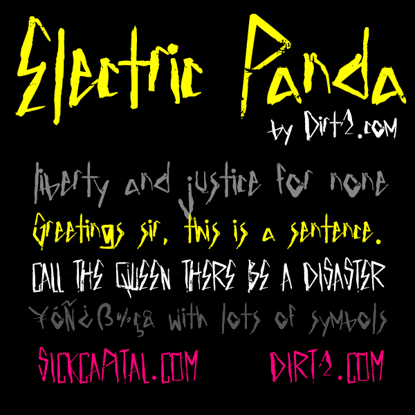 Electric Panda font