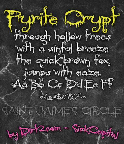 Pyrite Crypt font