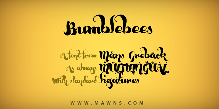 Bumblebees font