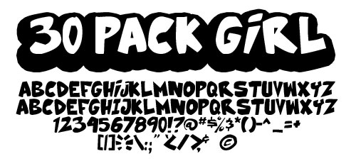 30 Pack Girl font