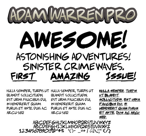 Adam Warren Pro font