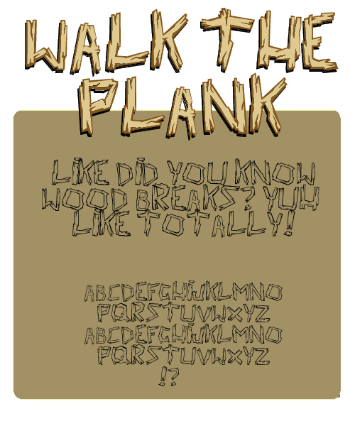 Walk the Plank font