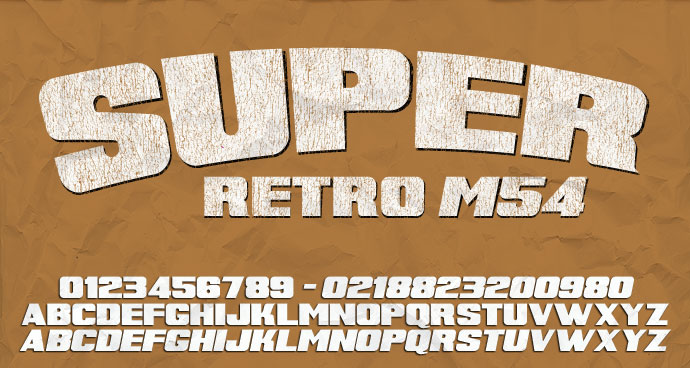 Super Retro M54 font