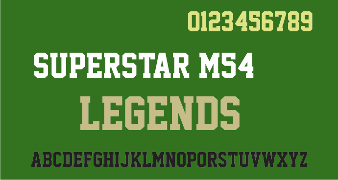 Superstar M54 font