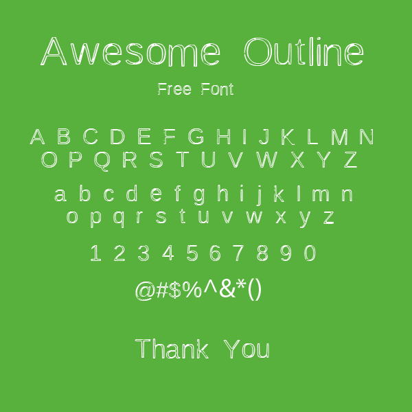 Awesome Outline font
