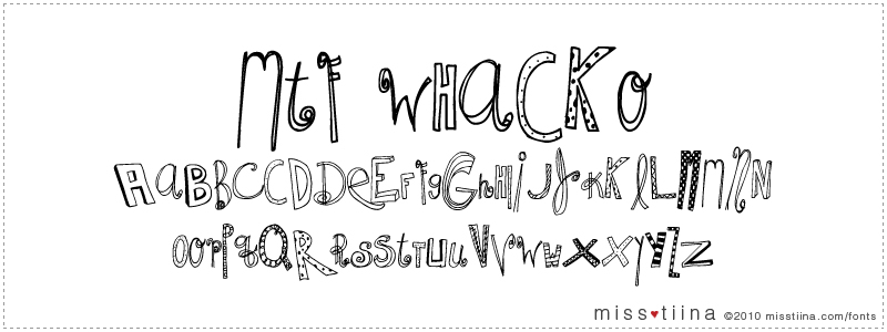 MTF Whacko font