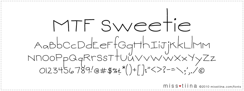 MTF Sweetie font