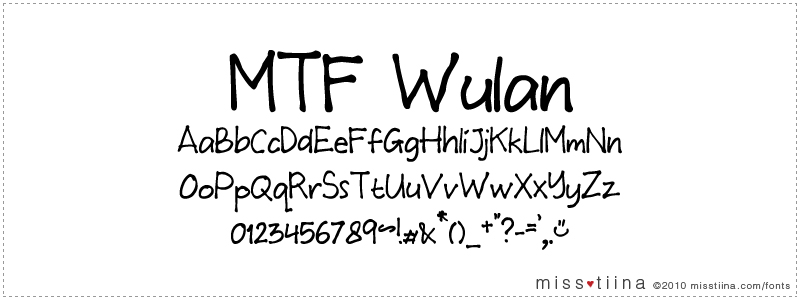 MTF Wulan font