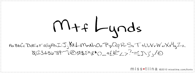 MTF Lynds font