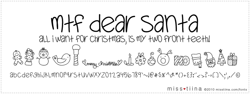 MTF Dear Santa font