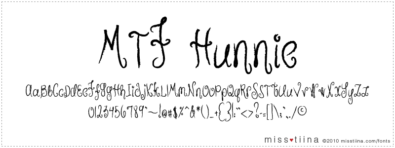 MTF Hunnie Bunnie font