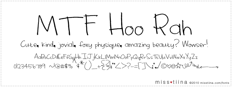 MTF Hoo Rah font