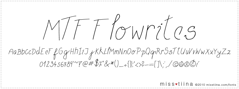 MTF Flowrites font