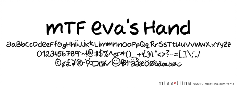 MTF Evas Hand font