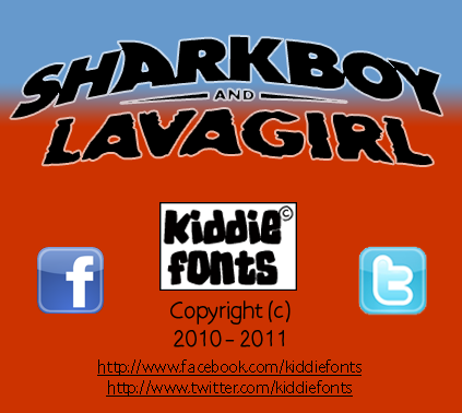SHARKBOY & lavagirl font