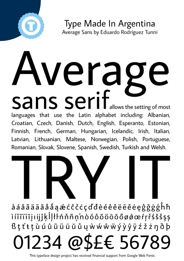 Average font