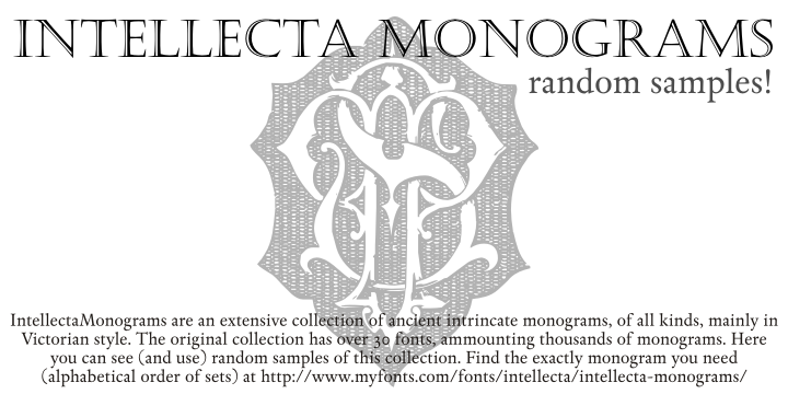 Intellecta Monograms Random Samples font