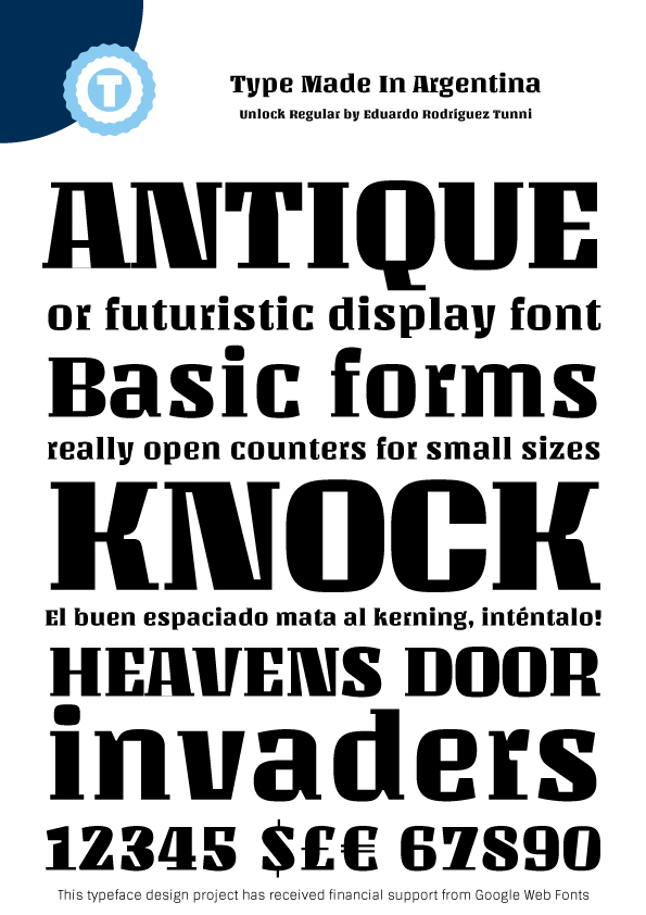 Unlock font