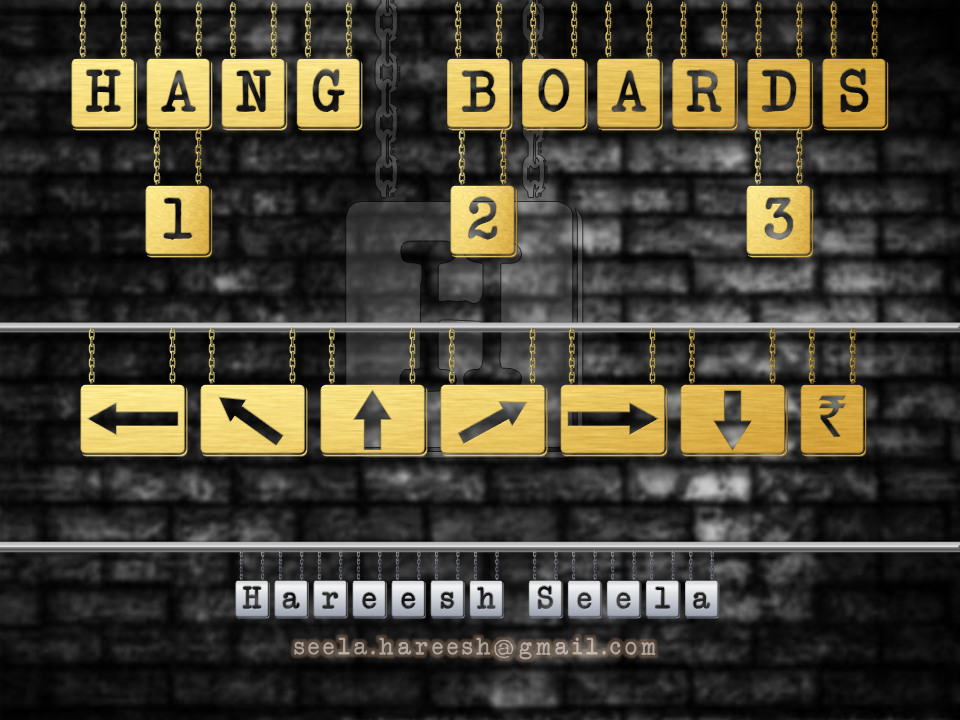 Hang Board 123 font