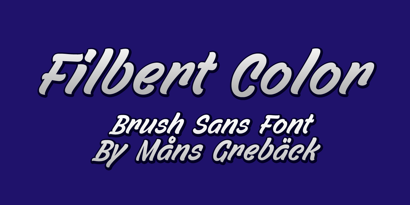 Filbert Color font