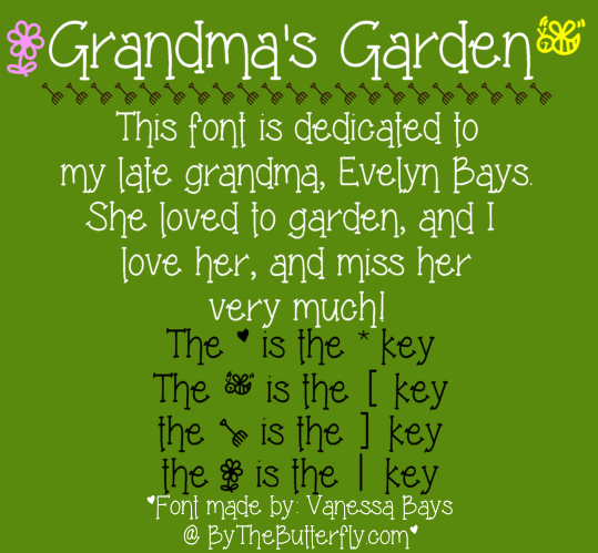 Grandmas Garden font
