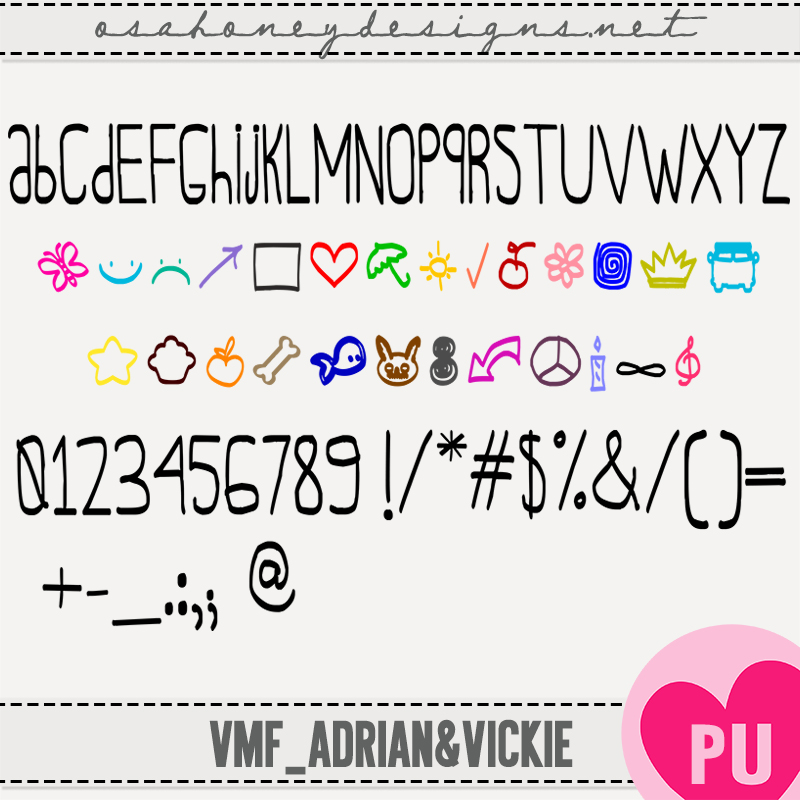 Oh Adrian Vickie font
