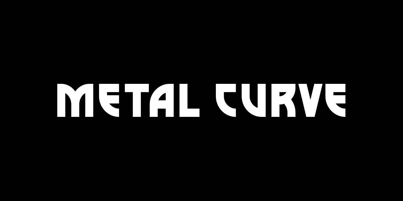 Metal curve font