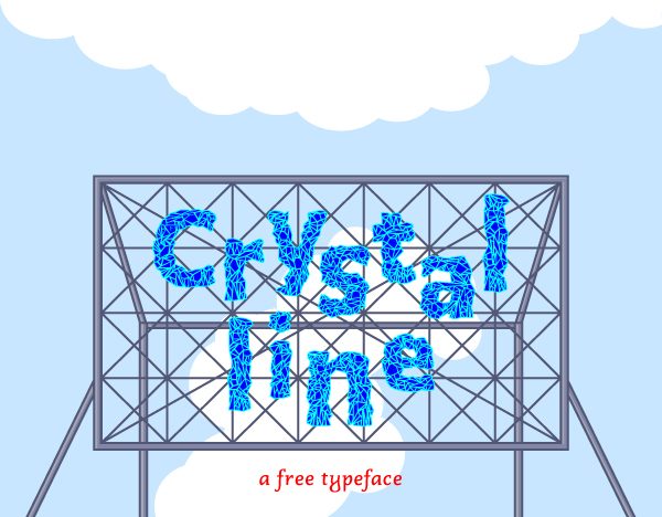 Crystalline Outline font