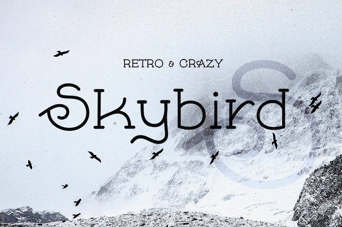 Skybird Rough font