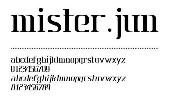 Mr.Jun-italic font