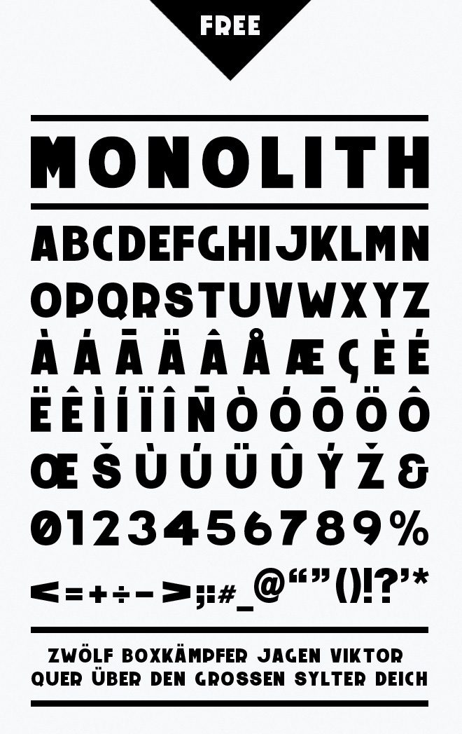 Monolith font