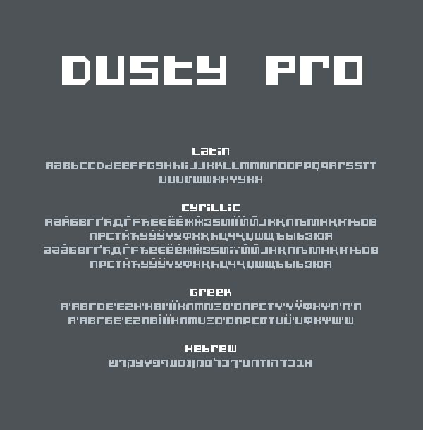 Dusty Pro Regular font