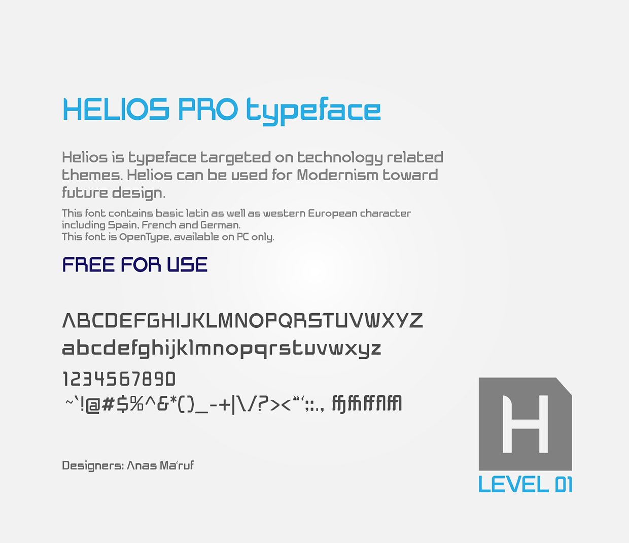 Helios Pro font