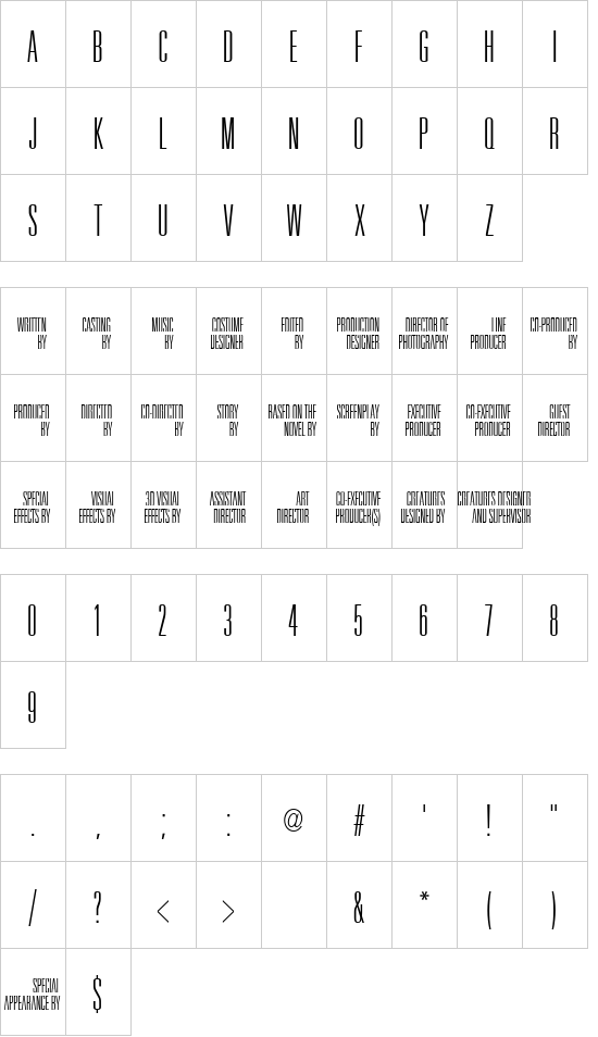 Universal Accreditation font