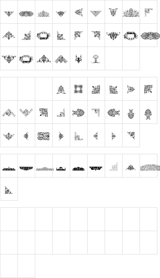 Victorian Free Ornaments font