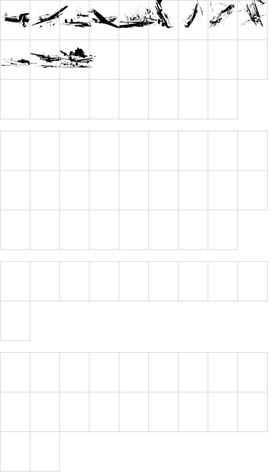 World War II Warplanes 2 font