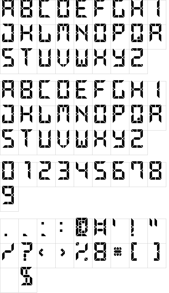 Advanced Pixel LCD-7 font