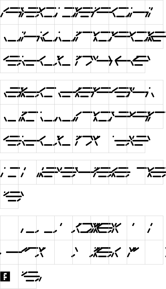 Fifteen Segment Rush font