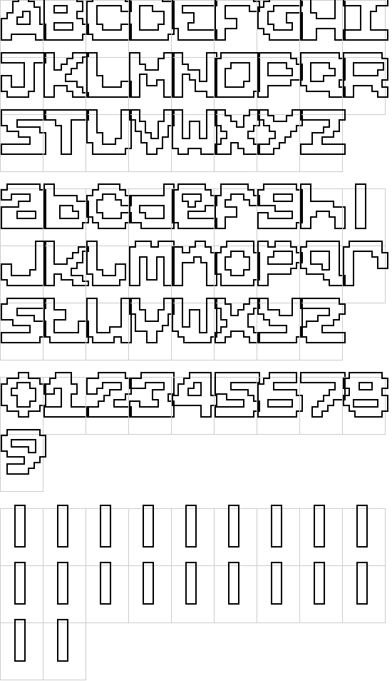 Dead Pixels 10×10 Alternati font