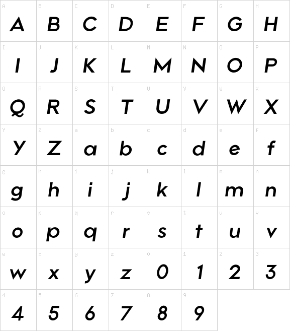 Atami Oblique font